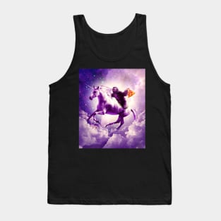 Space Sloth Riding On Flying Unicorn With Pizza Tank Top